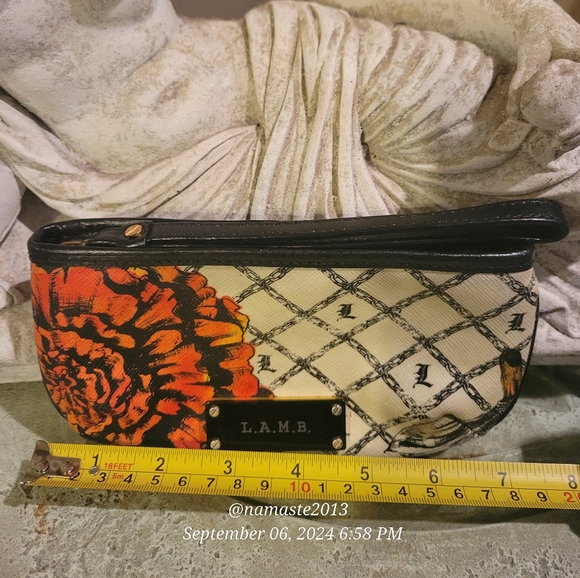 L.A.M.B.  Gwen Stefani Marigold Wristlet Flower Designer Vintage Celebrity #22